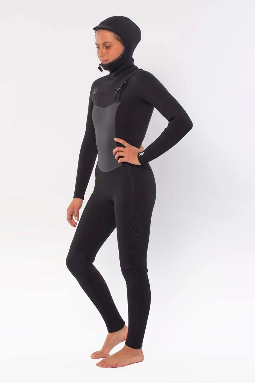 Sisstrevolution - 7 seas 6/5 Hooded Chest Zip - Solid Black