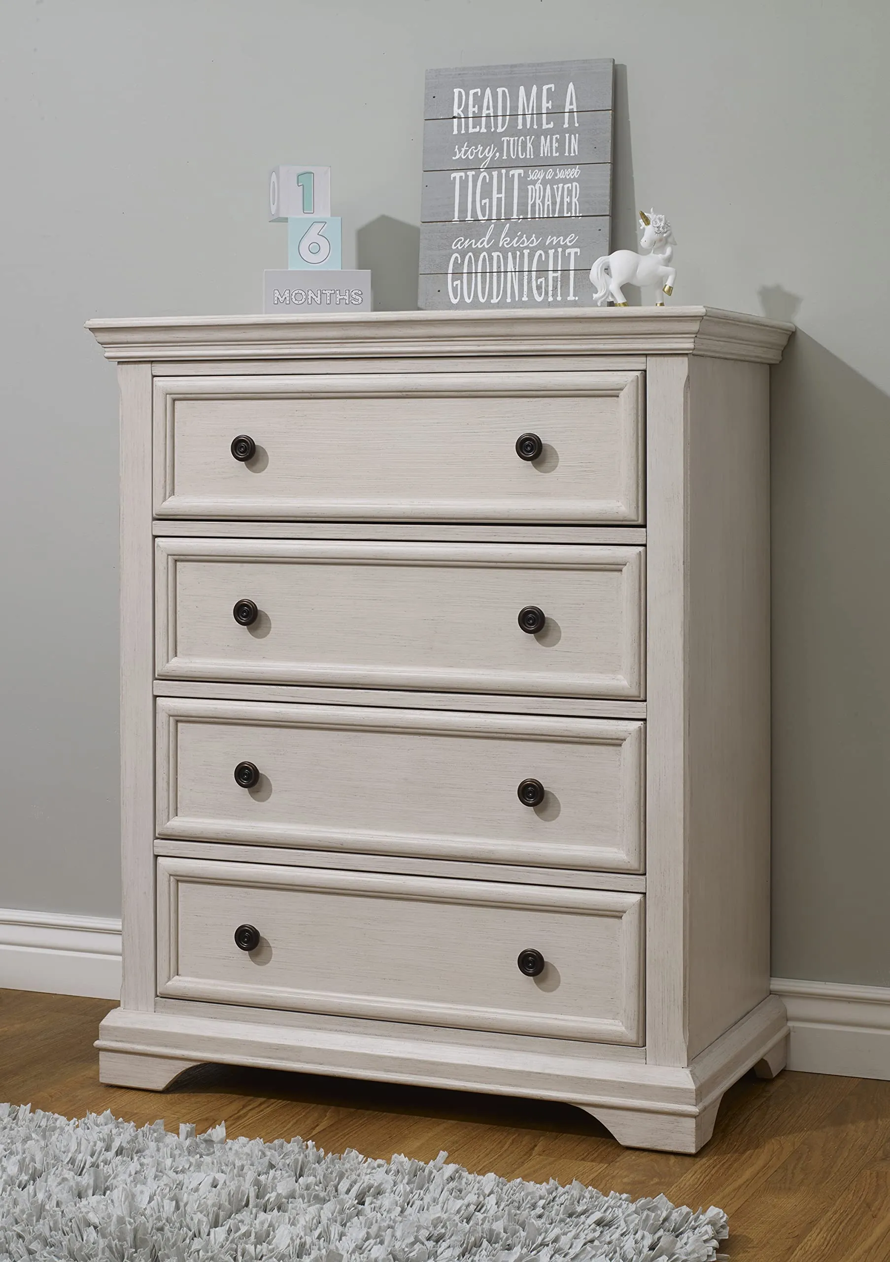 Sorelle Furniture Portofino Baby Dresser - Brushed Ivory Dresser for