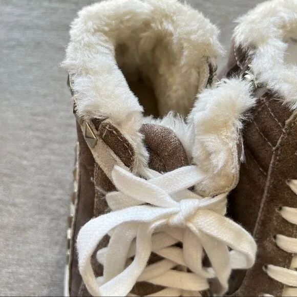 Steve Madden Tracey Star High Top Suede Sneakers in Grey 6