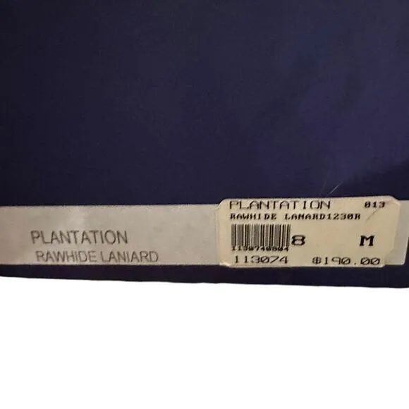 Stuart Weitzman Raffia Plantation Rawhide Laniard Sandals Size 8