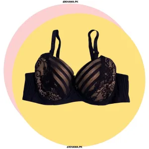 Stylish Bridal Collection Bra SH969 Black - Single Padded,Under Wired Bra - By Sister Hood- 2021