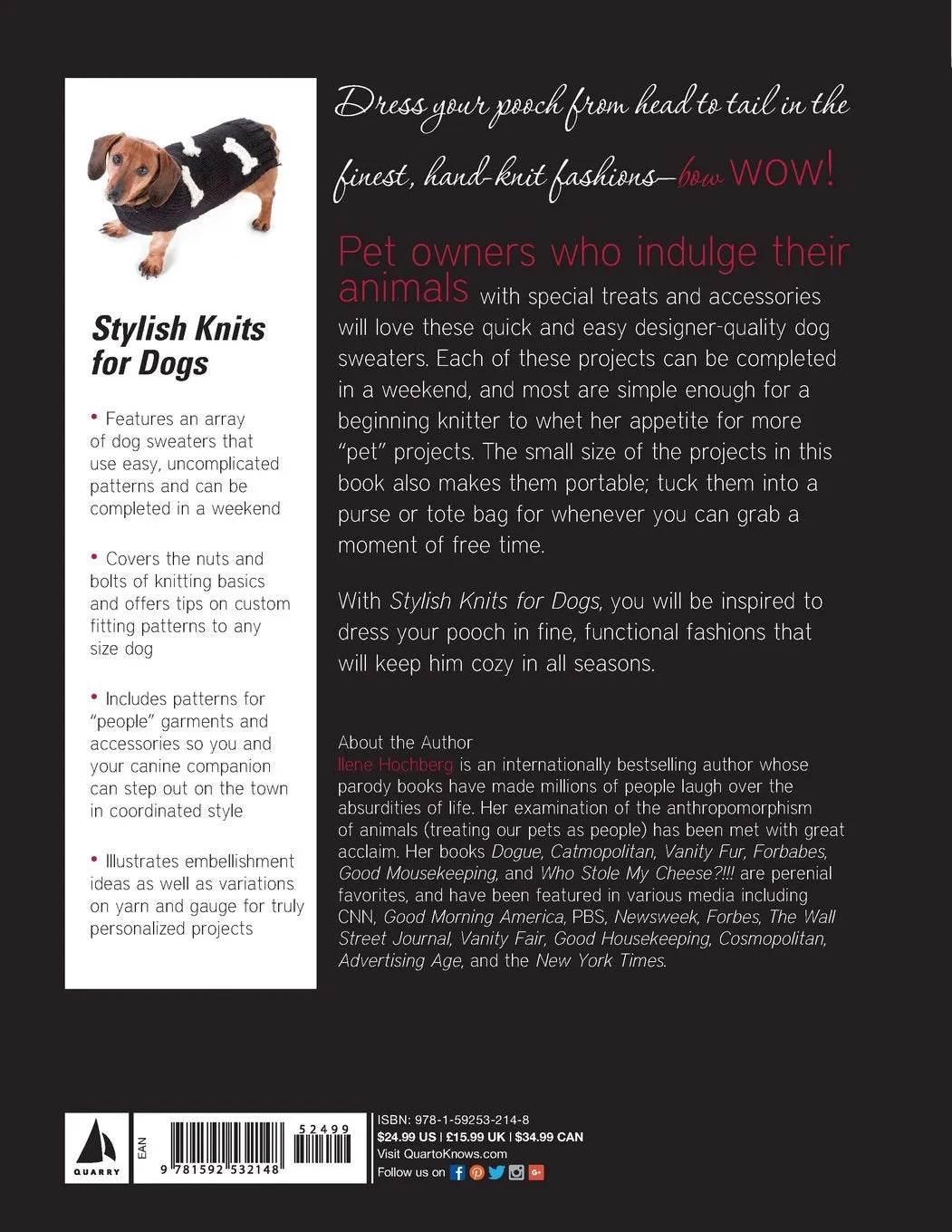 Stylish Knits for Dogs: 30 Projects to Knit in a Weekend Paperback, Retails $35 