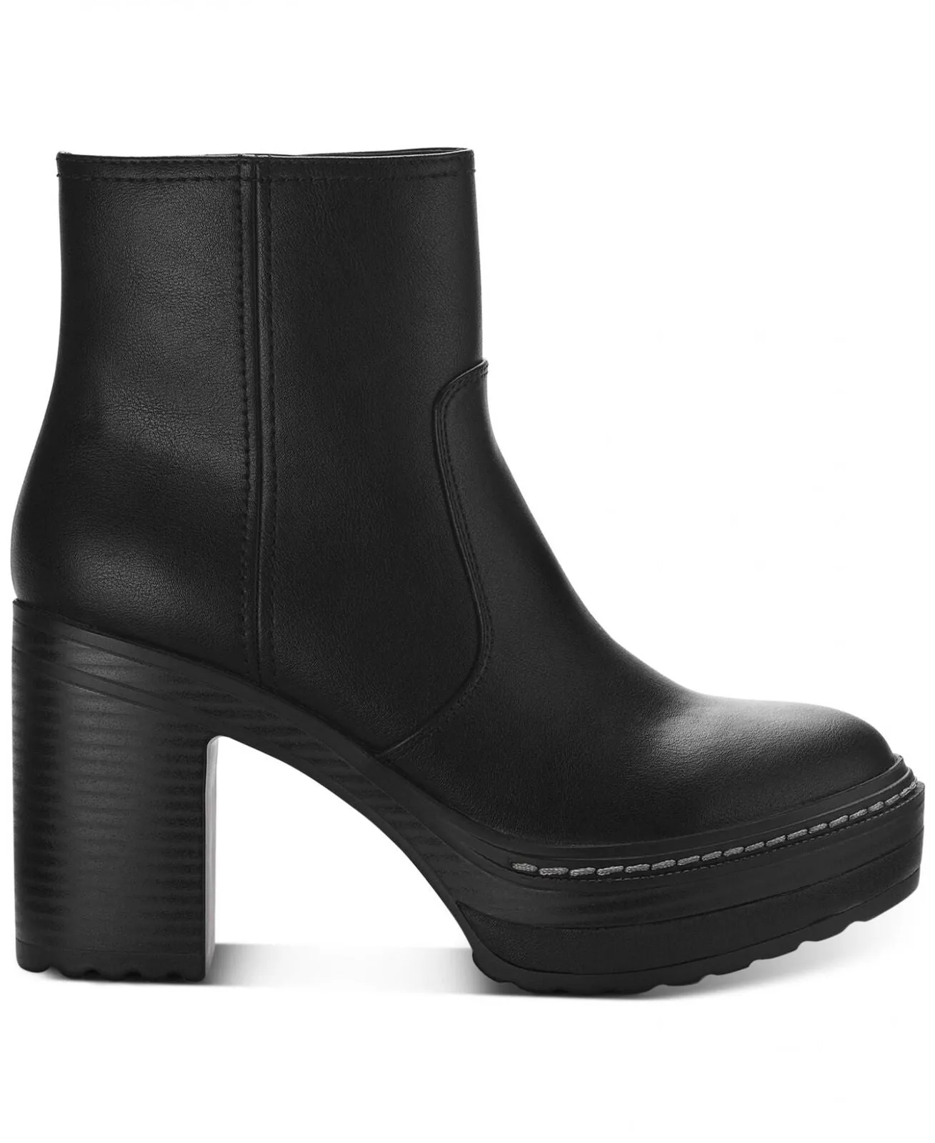 Sun   Stone Womens Kinsley Platform Booties 10014121100 Black 7.5M