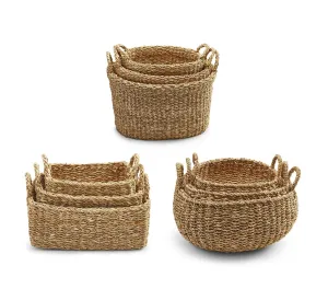 TC - Round Hand-Woven Seagrass Baskets