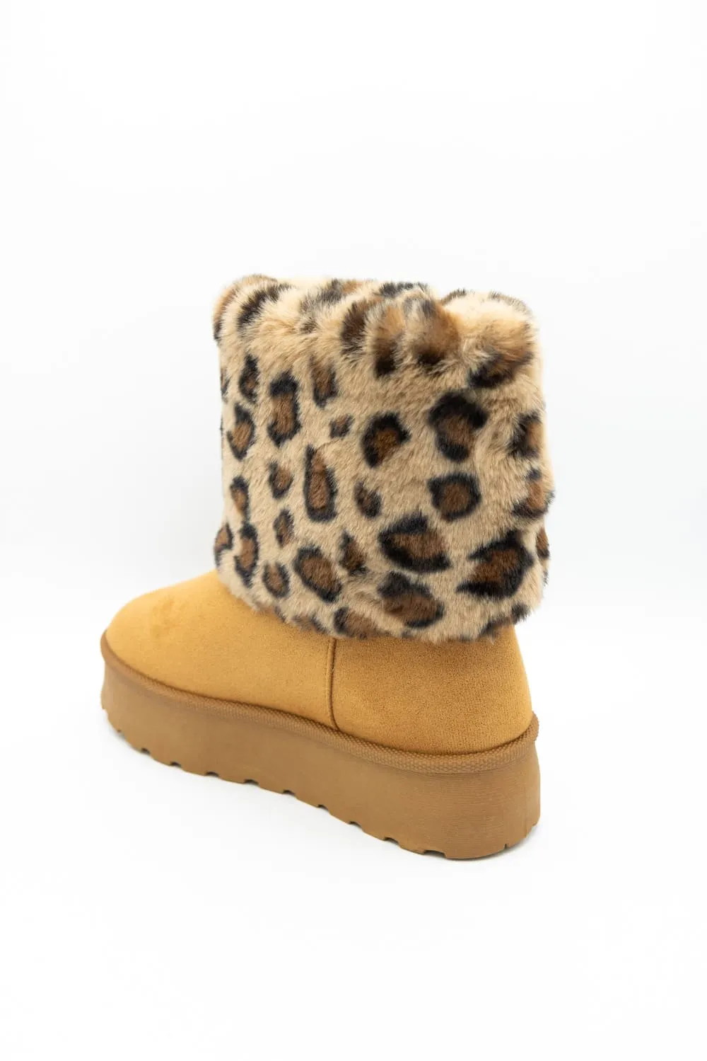 Top Guy Denmark Platform Booties for Women in Leopard | DENMARK-35 LEOPARD