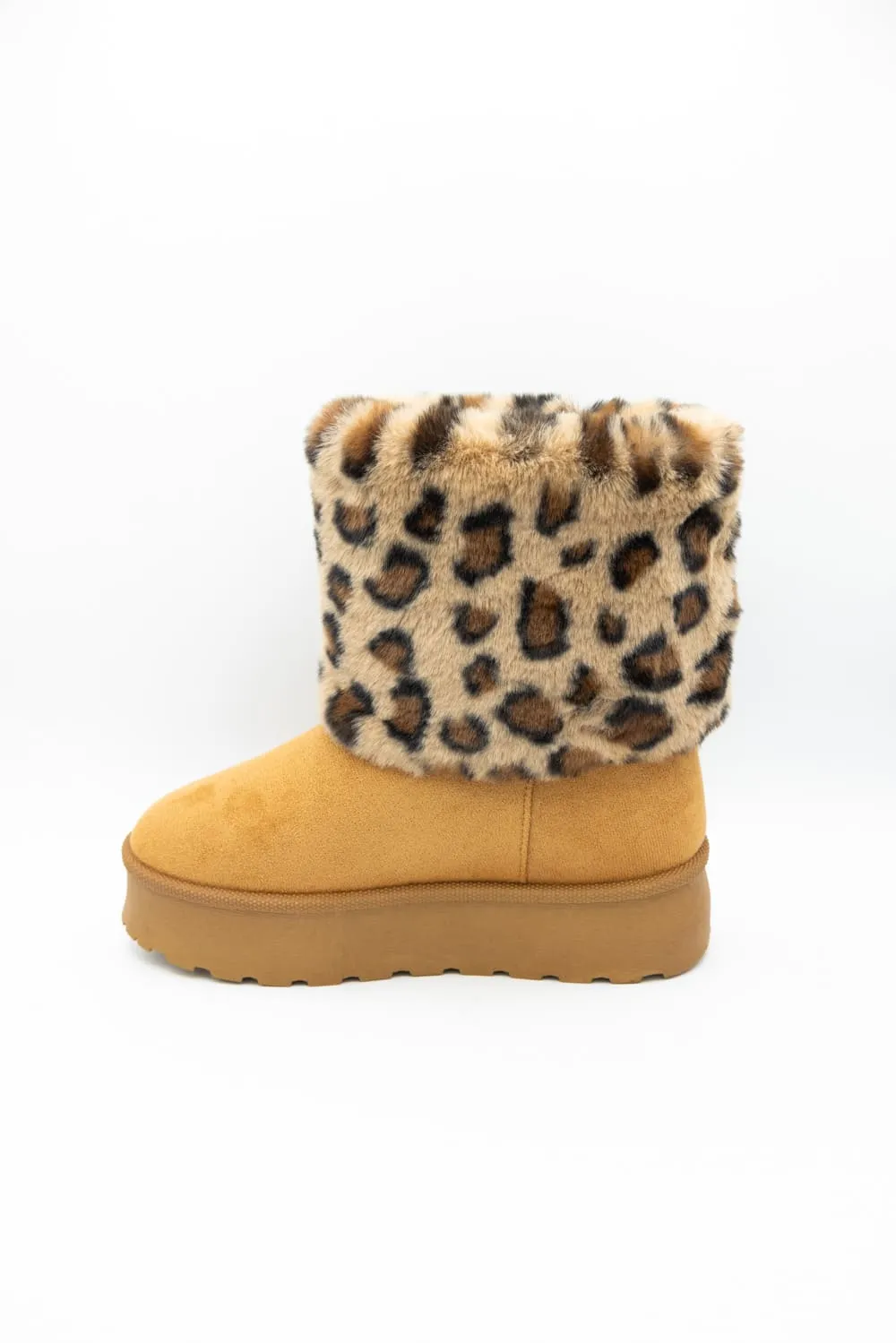 Top Guy Denmark Platform Booties for Women in Leopard | DENMARK-35 LEOPARD