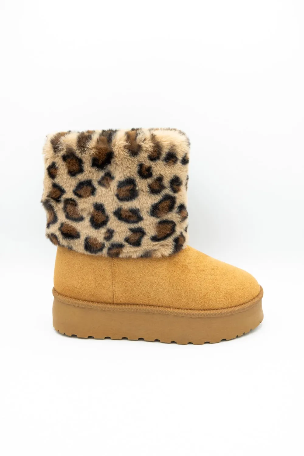 Top Guy Denmark Platform Booties for Women in Leopard | DENMARK-35 LEOPARD