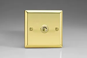 Varilight XVT1 Toggle Switches 1-Gang Victorian Brass
