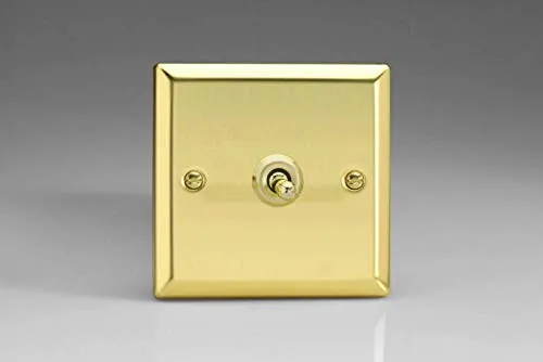 Varilight XVT1 Toggle Switches 1-Gang Victorian Brass