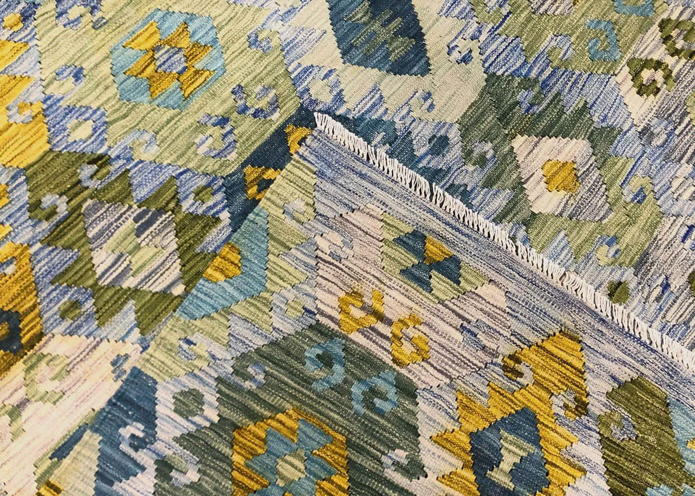 Vintage Afghan Maimana Kilim - 6'9" x 9'9"