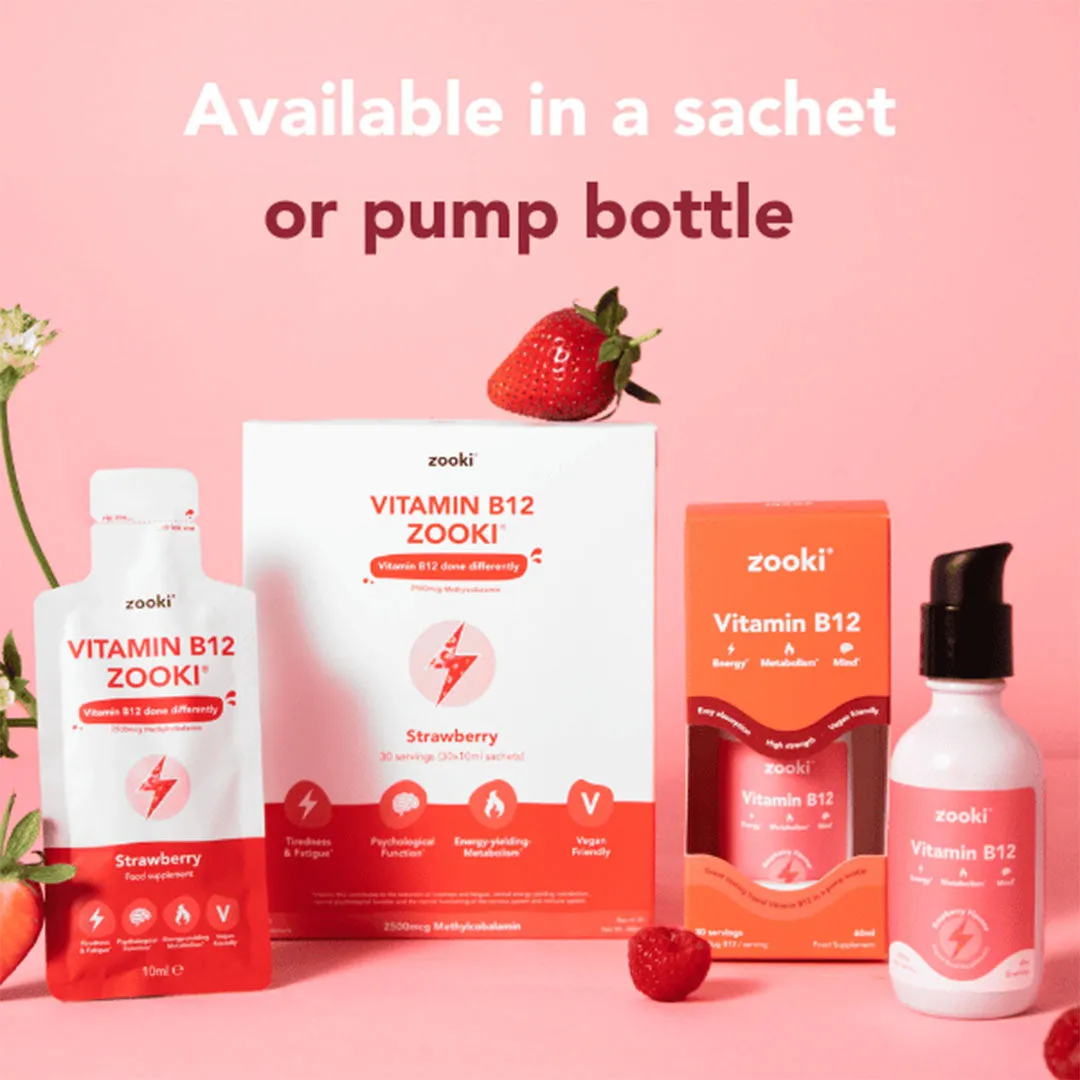 Vitamin B12 Zooki - Vegan, Mood, Energy, Mind, Heart, Immunity