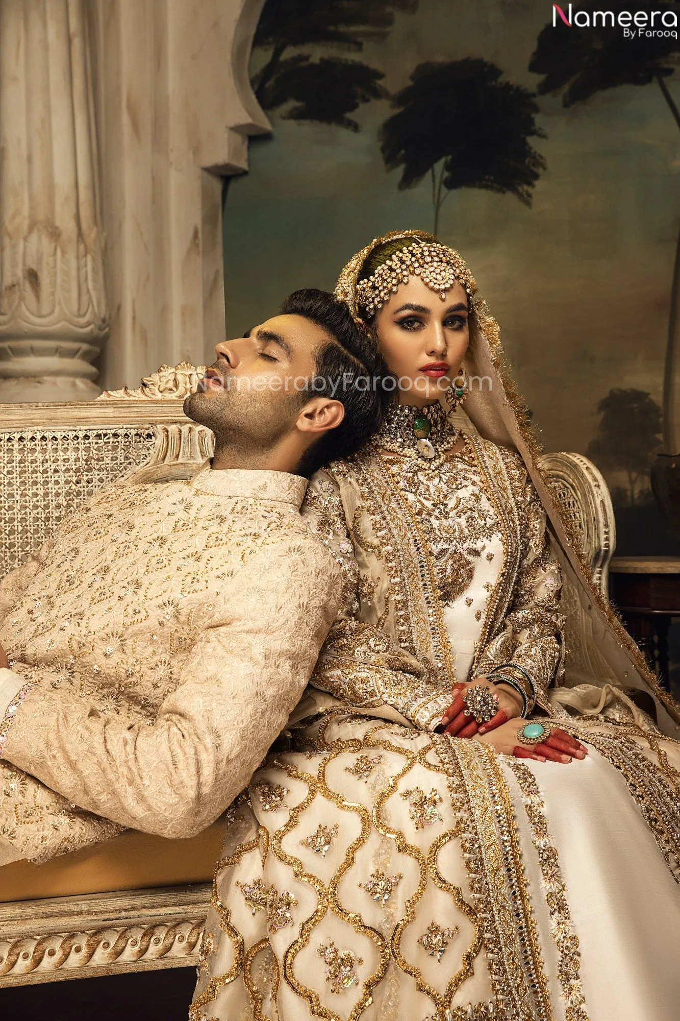 White Bridal Dress Pakistani Designer Attire #BN883