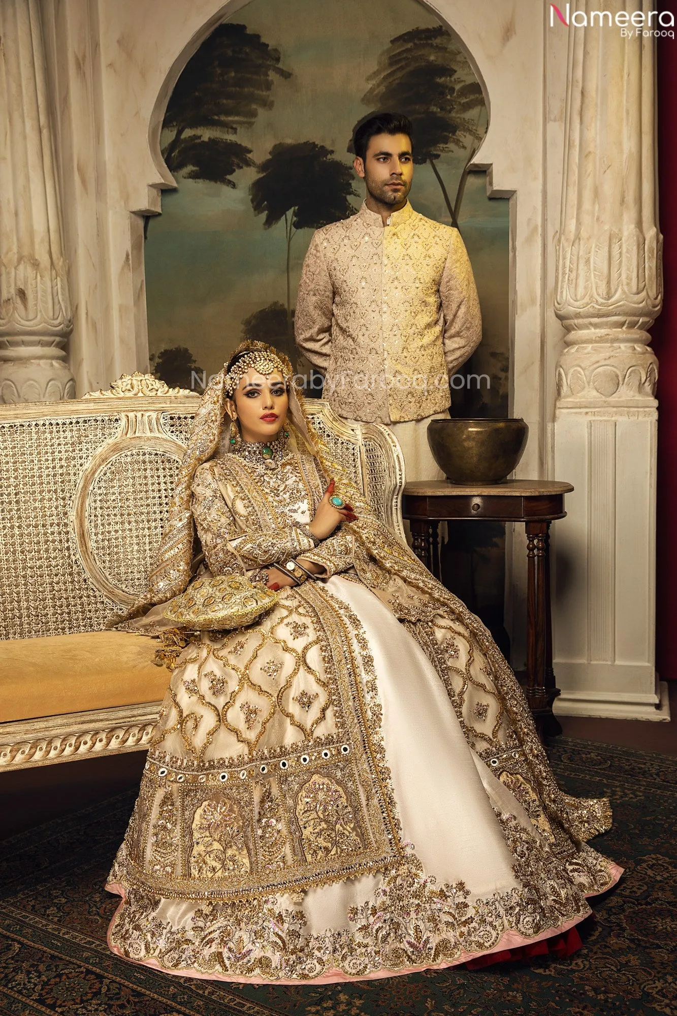 White Bridal Dress Pakistani Designer Attire #BN883