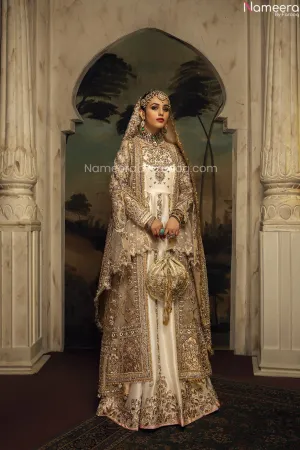 White Bridal Dress Pakistani Designer Attire #BN883
