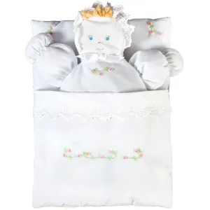 White Rose Bullion Bunting Doll