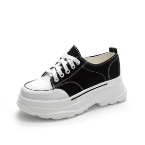 Women's Small Size Lace Up Thicksole Sneakers MS370