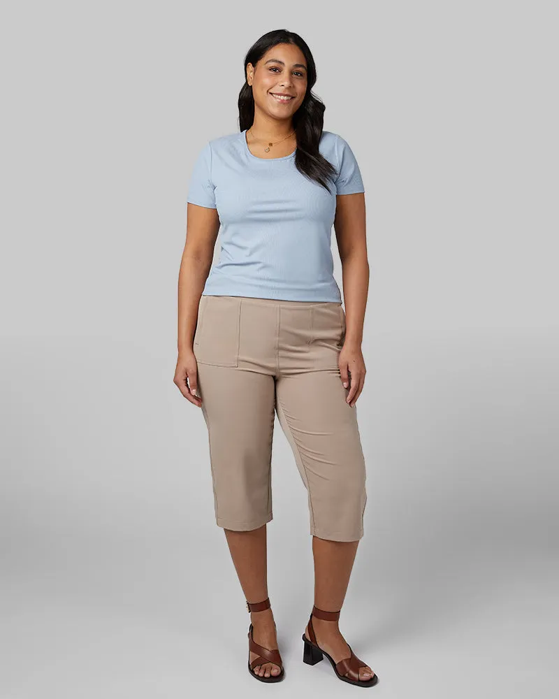 WOMEN'S STRETCH WOVEN CAPRI