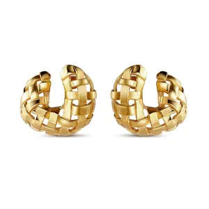 Woven C Earring