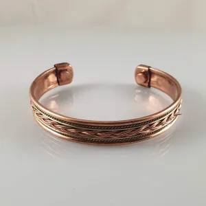 Woven Pattern Copper Magnetic Bracelet