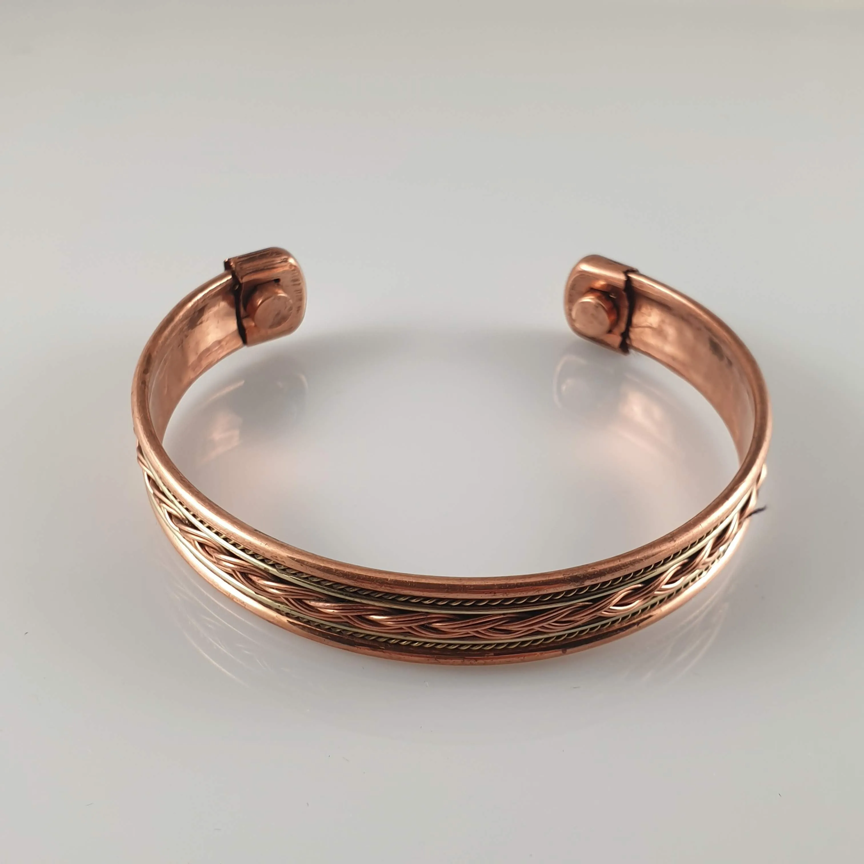 Woven Pattern Copper Magnetic Bracelet