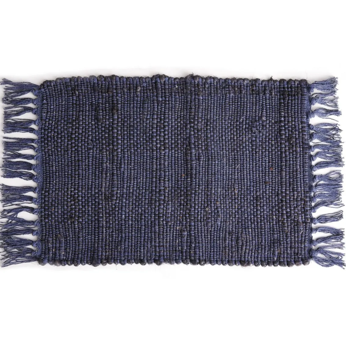 Woven Placemat Blue Fringe