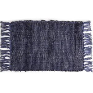 Woven Placemat Blue Fringe