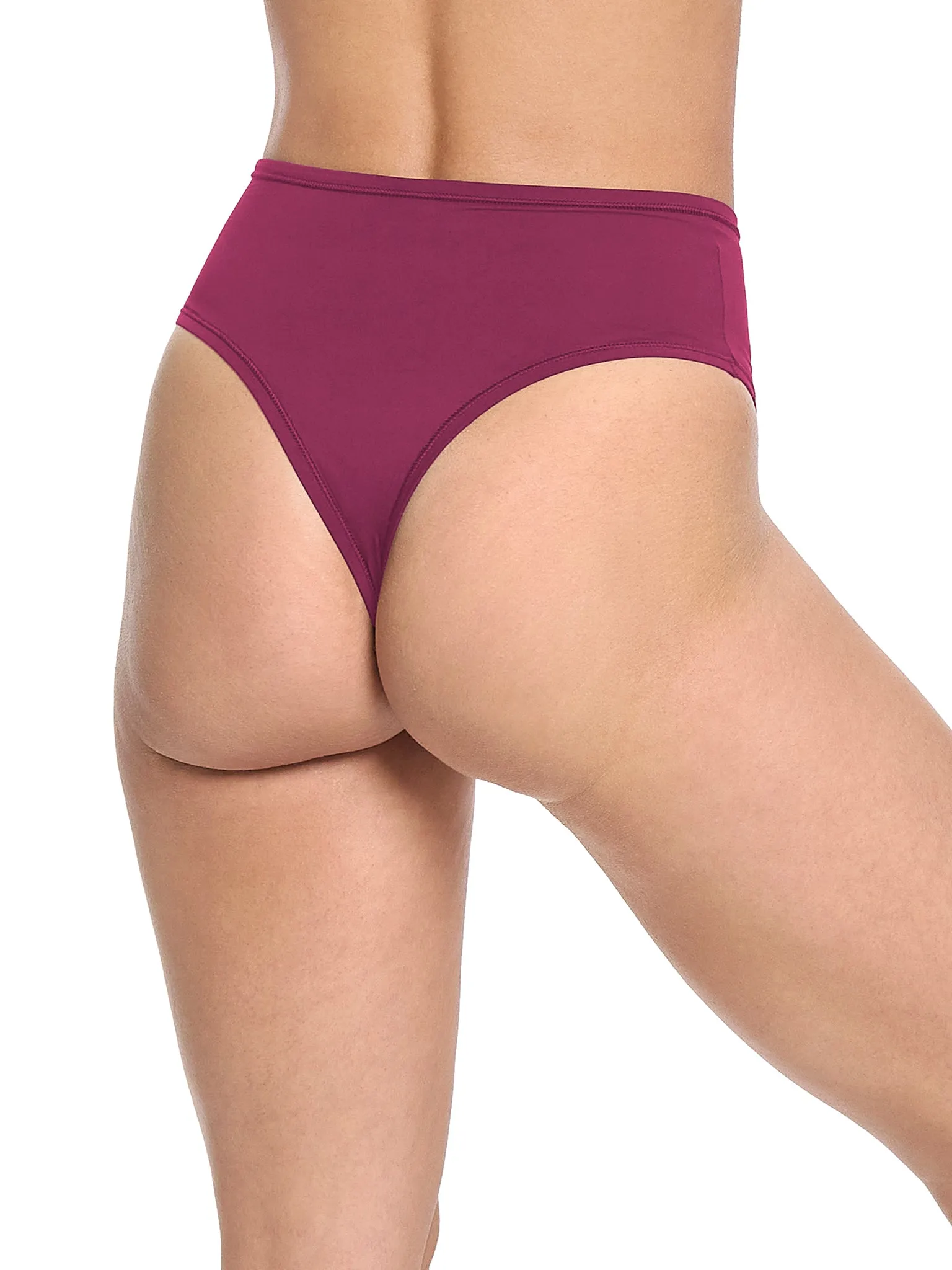 YourFit™ High Rise Thong Mulled Wine Red Sale